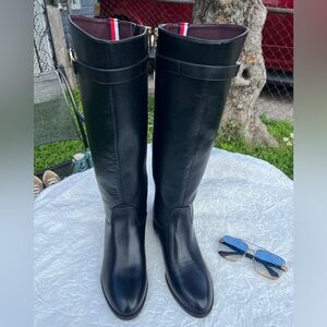 Tommy Hilfiger Burgundy Leather Boots